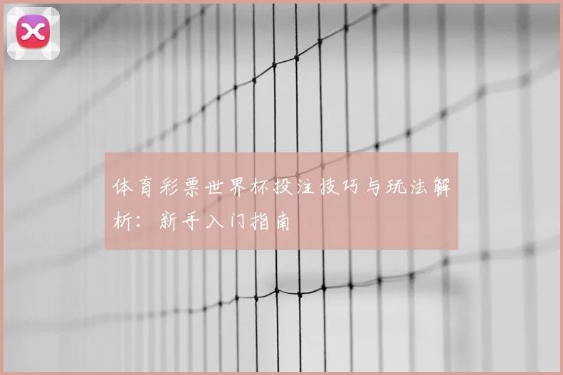 体育彩票世界杯投注技巧与玩法解析:新手入门指南